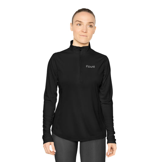 Ladies Quarter-Zip Pullover - Black