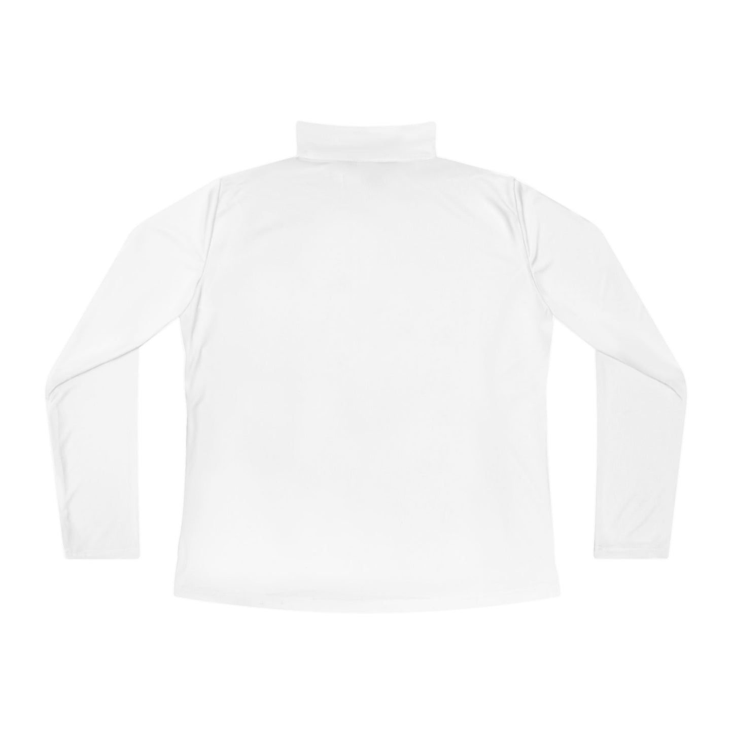 Ladies Quarter-Zip Pullover - White